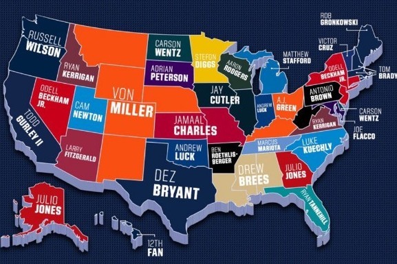See which NFL teams have top selling jerseys by state