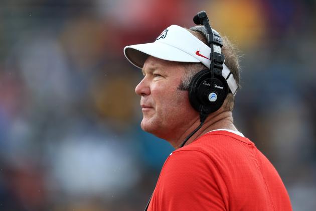 TOLEDO, OH - SEPTEMBER 17: Head coach Tim DeRuyter of the Fresno State Bulldogs on the sidelines during the second quarter against Fresno State Bulldogs at Glass Bowl on September 17, 2016 in Toledo, Ohio. (Photo by Andrew Weber/Getty Images)