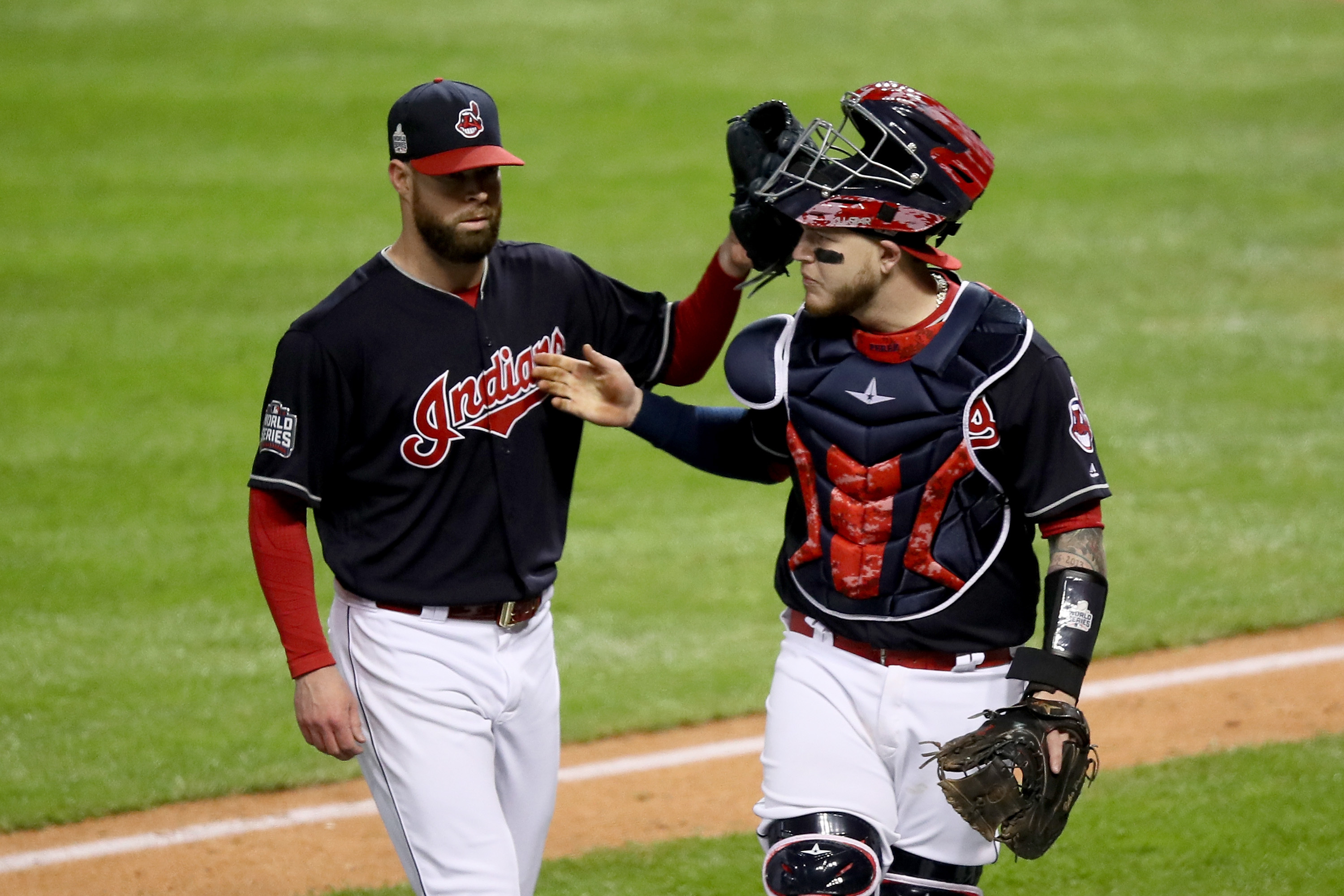 World series against cleveland indians hi-res stock photography