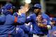 CLEVELAND, OH - OCTOBER 26: Dexter Fowler #24 of the Chicago Cubs celebrates after defeating the Cleveland Indians 5-1 in Game Two of the 2016 World Series at Progressive Field on October 26, 2016 in Cleveland, Ohio. (Photo by Ezra Shaw/Getty Images)