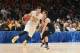 NEW YORK, NY - MARCH 29: Alec Peters #25 of the Valparaiso Crusaders dribbles the ball during the NIT Semi-Final Championship game against the Brigham Young Cougars at Madison Square Garden on March 29, 2016 in New York City. The Crusaders won 72-70. (Photo by Mitchell Layton/Getty Images)