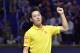 BASEL, SWITZERLAND - OCTOBER 29: Kei Nishikori of Japan celebrates his victory during the Swiss Indoors ATP 500 tennis tournament semi-final match against Gilles Muller of Luxembourg at St Jakobshalle on October 29, 2016 in Basel, Switzerland. (Photo by Harold Cunningham/Getty Images)