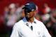 CHASKA, MN - OCTOBER 02: Vice-captain Tiger Woods of the United States looks on from the first tee during singles matches of the 2016 Ryder Cup at Hazeltine National Golf Club on October 2, 2016 in Chaska, Minnesota. (Photo by Jamie Squire/Getty Images)