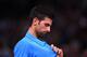 Serbia's Novak Djokovic reacts during his quarter-final tennis match against Croatia's Marin Cilic at the ATP World Tour Masters 1000 indoor tournament in Paris on November 4, 2016. / AFP / FRANCK FIFE (Photo credit should read FRANCK FIFE/AFP/Getty Images)