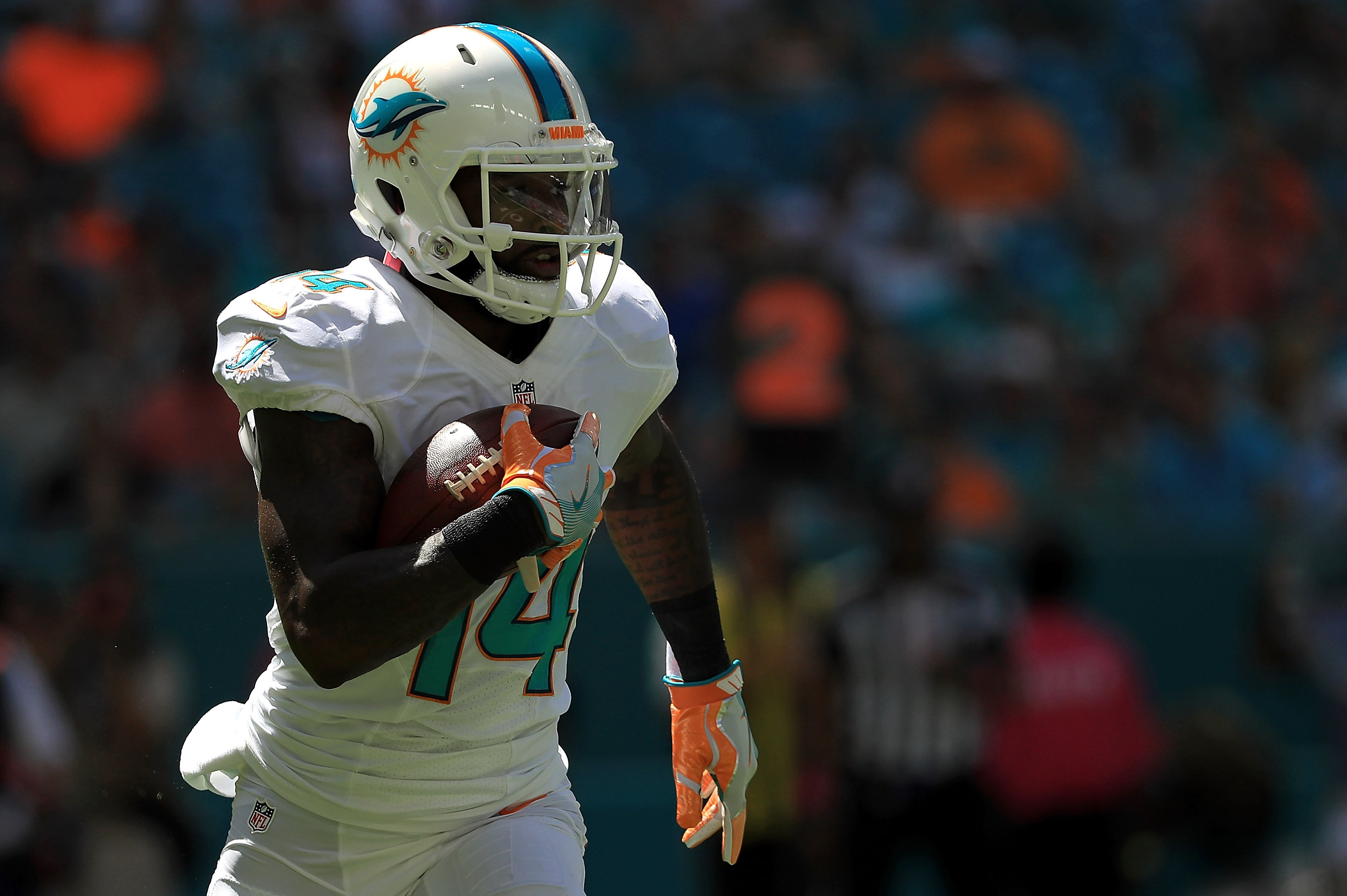 Former Miami Dolphins' QB Ryan Tannehill and WR Jarvis Landry