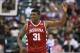 HONOLULU, HI - NOVEMBER 11: Thomas Bryant #31 of the Indiana Hoosiers gestures to the crowd after scoring during the first half of the second game of the Armed Forces Classic at the Stan Sheriff Center on November 11, 2016 in Honolulu, Hawaii. (Photo by Darryl Oumi/Getty Images)