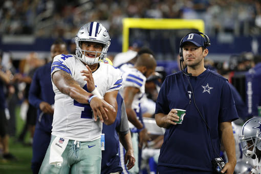 Tony Romo gets emotional in speech about losing starting job to Dak  Prescott