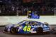 HOMESTEAD, FL - NOVEMBER 20: Jimmie Johnson, driver of the #48 Lowe's Chevrolet, celebrates after winning the NASCAR Sprint Cup Series Ford EcoBoost 400 and the 2016 NASCAR Sprint Cup Series Championship at Homestead-Miami Speedway on November 20, 2016 in Homestead, Florida. Johnson wins a record-tying 7th NASCAR title. (Photo by Robert Laberge/Getty Images)