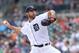 DETROIT, MI - AUGUST 31: Justin Verlander #35 of the Detroit Tigers pitches during the game against the Chicago White Sox at Comerica Park on August 31, 2016 in Detroit, Michigan. The Tigers defeated the White Sox 3-2. (Photo by Mark Cunningham/MLB Photos via Getty Images)