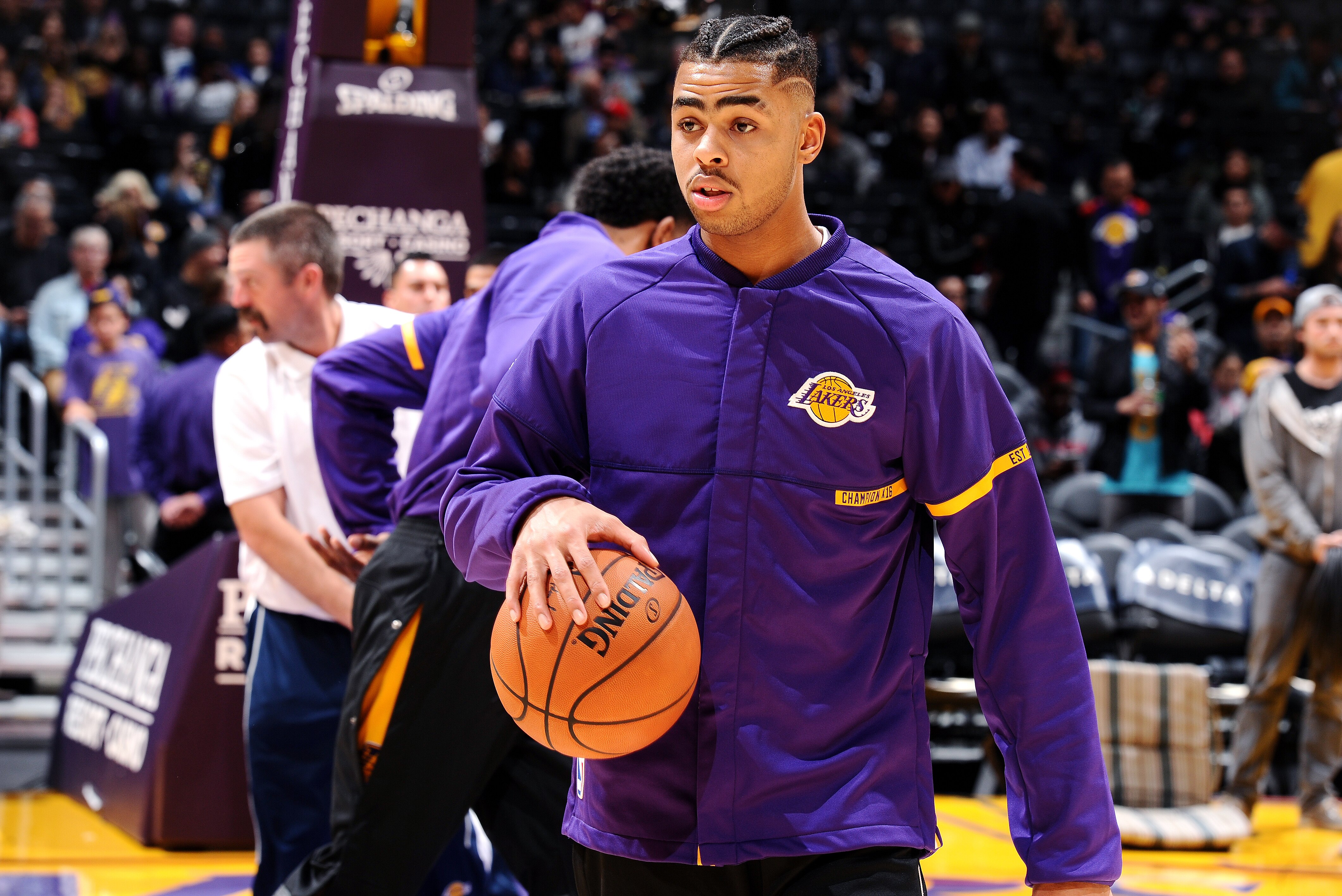 DAngelo Russell Los Angeles Lakers #1 Purple Youth Player Jersey