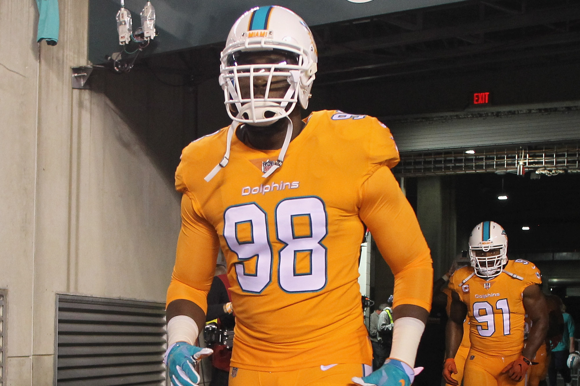 miami dolphins color rush jersey