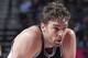SACRAMENTO, CA - NOVEMBER 16: Pau Gasol #16 of the San Antonio Spurs looks on during the game against the Sacramento Kings on November 16, 2016 at Golden 1 Center in Sacramento, California. NOTE TO USER: User expressly acknowledges and agrees that, by downloading and or using this photograph, User is consenting to the terms and conditions of the Getty Images Agreement. Mandatory Copyright Notice: Copyright 2016 NBAE (Photo by Rocky Widner/NBAE via Getty Images)