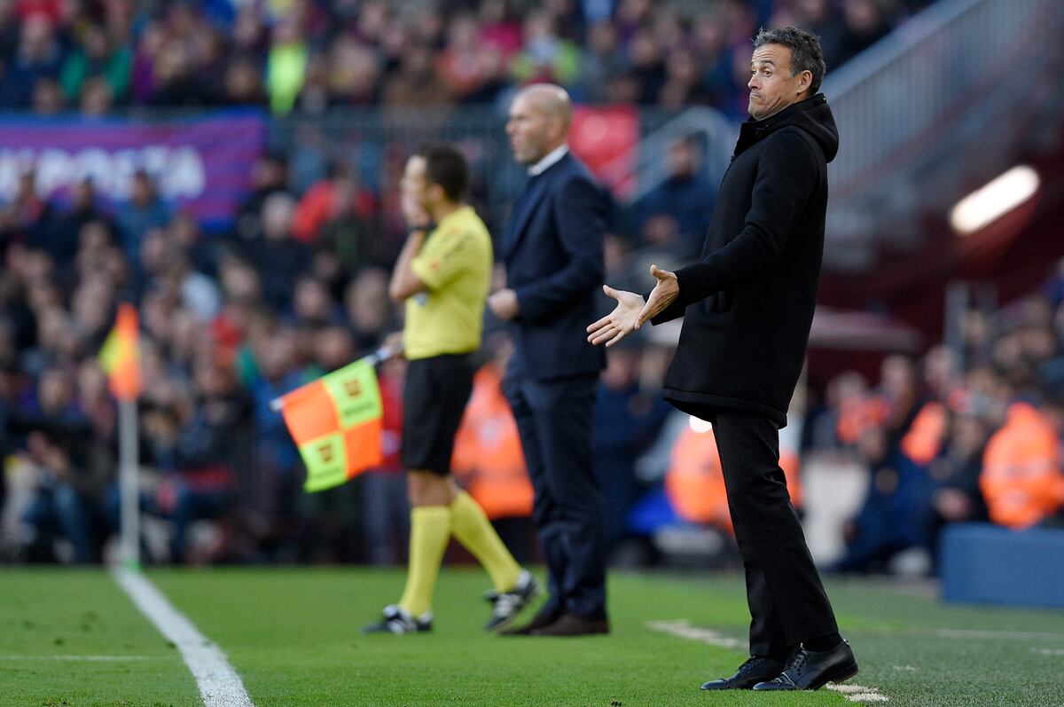 Barcelona vs. Real Madrid: Luis Enrique, Zinedine Zidane ...