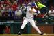 ARLINGTON, TX - SEPTEMBER 27: Mitch Moreland #18 of the Texas Rangers hits in the second inning against the Milwaukee Brewers at Globe Life Park in Arlington on September 27, 2016 in Arlington, Texas. (Photo by Rick Yeatts/Getty Images)