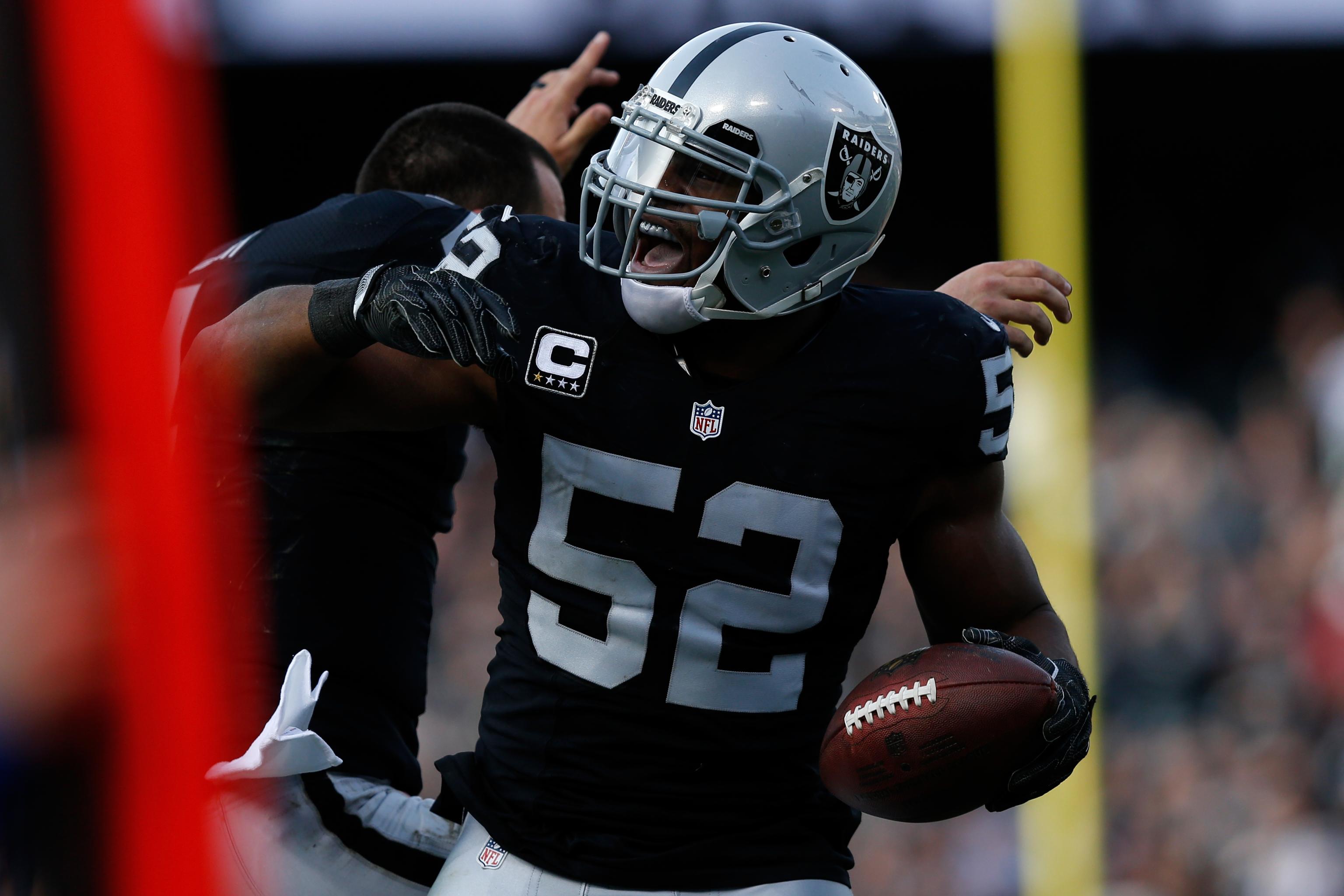 Awaiting contract extension, Khalil Mack not in attendance as Raiders begin  offseason workouts - Silver And Black Pride