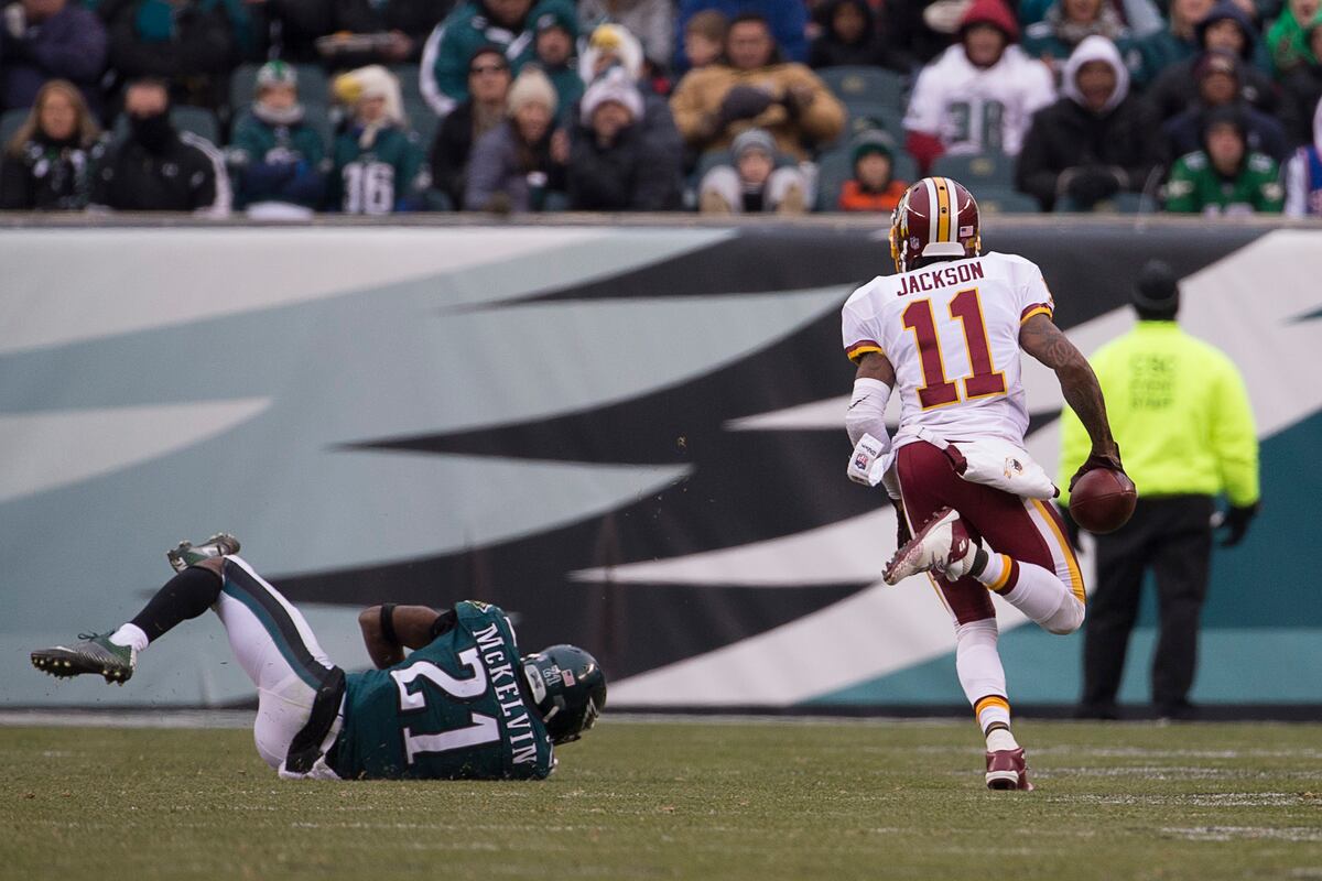 Washington WR DeSean Jackson Burns Eagles Defense for 80Yard Touchdown