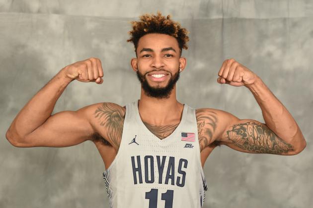 NEW YORK, NY - OCTOBER 11:  Isaac Copeland #11 of the Georgetown Hoyas poses for a photo during Big East Media Basketball Day at Madison Square Garden on October 11, 2016 in New York City.  (Photo by Mitchell Layton/Getty Images)