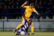 DENDERLEEUW, BELGIUM - MARCH 08: Orel Mangala of Anderlecht battles for the ball with Oriol Busquets Mas of Barcelona during the UEFA Youth League Quarter-final match between Anderlecht and Barcelona held at Van Roy Stadium on March 8, 2016 in Denderleeuw, Belgium. (Photo by Dean Mouhtaropoulos/Getty Images)