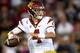 PALO ALTO, CA - SEPTEMBER 17: Max Browne #4 of the USC Trojans rolls out and looks to throw a pass against the Stanford Cardinal during the second half of their NCAA football game at Stanford Stadium on September 17, 2016 in Palo Alto, California. (Photo by Thearon W. Henderson/Getty Images)