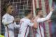 Leipzig celebrate during the weekend win over Hertha Berlin.
