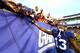 EAST RUTHERFORD, NJ - DECEMBER 18: Odell Beckham #13 of the New York Giants greets the fan after their 17-6 win against the Detroit Lions during their game at MetLife Stadium on December 18, 2016 in East Rutherford, New Jersey. (Photo by Al Bello/Getty Images)
