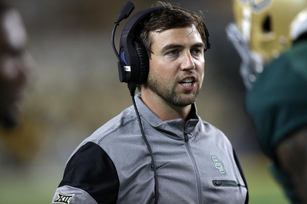 WACO, TX - SEPTEMBER 02:  Kendal Briles of the Baylor Bears at McLane Stadium on September 2, 2016 in Waco, Texas.  (Photo by Ronald Martinez/Getty Images)