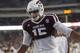 Texas A&M defensive lineman Myles Garrett (15) goes through drills before the start of an NCAA college football game against Ole Miss Saturday, Nov. 12, 2016, in College Station, Texas. (AP Photo/Sam Craft)