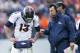 NASHVILLE, TN - DECEMBER 11: Head Coach Gary Kubiak and Trevor Siemian #13 of the Denver Broncos talk during a timeout during a game against the Tennessee Titans at Nissan Stadium on December 11, 2016 in Nashville, Tennessee. The Titans defeated the Broncos 13-10. (Photo by Wesley Hitt/Getty Images)