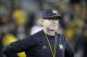 IOWA CITY, IOWA- NOVEMBER 12: Head coach Jim Harbaugh of the Michigan Wolverines before the match-up against the Iowa Hawkeyes on November 12, 2016 at Kinnick Stadium in Iowa City, Iowa. (Photo by Matthew Holst/Getty Images)