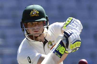 Australia's Steven Smith hits a cut shot against Pakistan on the fifth day of their second cricket test in Melbourne, Australia, Friday, Dec. 30, 2016. (AP Photo/Andy Brownbill)
