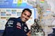 Qatari driver Nasser al-Attiyah poses with a trophy during a press conference in Paris on November 23, 2016 to present the 2017 Dakar Rally.
The Dakar Rally will start on January 2 in Asuncion in Paraguay and run until January 14 through Bolivia and Argentina. / AFP / FRANCK FIFE (Photo credit should read FRANCK FIFE/AFP/Getty Images)