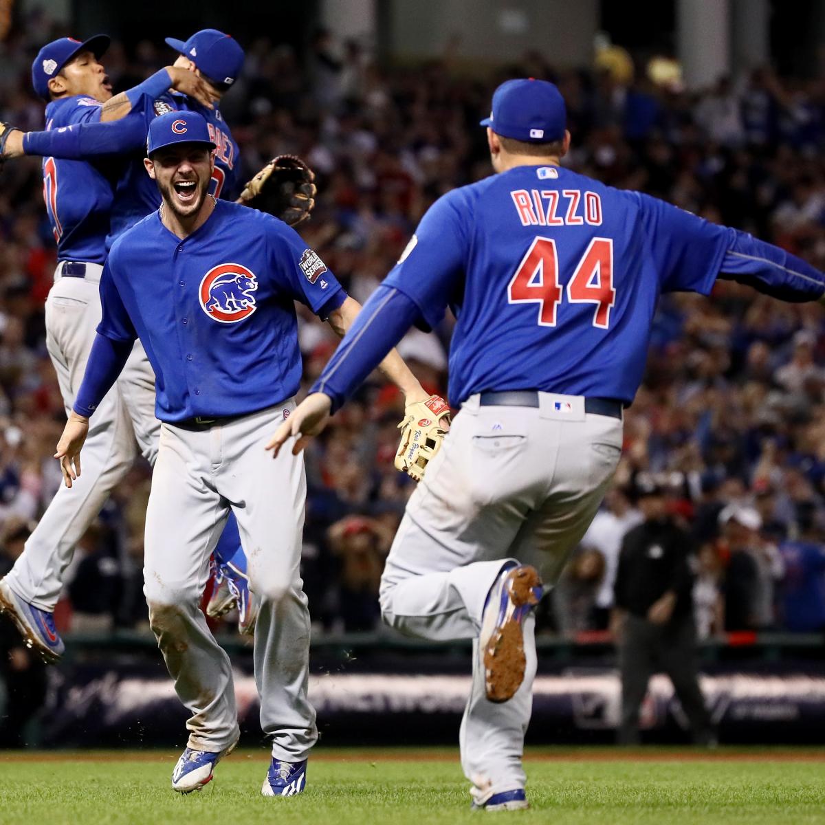 Kyle Hendricks Chicago Cubs Autographed 2016 World Series Champions 16 x  20 World Series Photograph