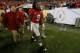 TAMPA, FL - JANUARY 09: Running back Bo Scarbrough #9 of the Alabama Crimson Tide returns to the field after suffering an apparent injury during the second half of the 2017 College Football Playoff National Championship Game against the Clemson Tigers at Raymond James Stadium on January 9, 2017 in Tampa, Florida. (Photo by Kevin C. Cox/Getty Images)