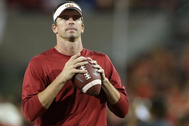 TUCSON, AZ - OCTOBER 11:  Defensive Coordinator Justin Wilcox of the USC Trojans during warm ups to the college football game atagainst the Arizona Wildcats  Arizona Stadium on October 11, 2014 in Tucson, Arizona.  (Photo by Christian Petersen/Getty Images)