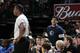 OKLAHOMA CITY - DECEMBER 31: Owner Mark Cuban of the Dallas Mavericks yells at a referee during the NBA game with the New Orleans/Oklahoma City Hornets on December 31, 2005 at the Ford Center in Oklahoma City, Oklahoma. The Mavs won 95-90. NOTE TO USER: User expressly acknowledges and agrees that, by downloading and or using this photograph, User is consenting to the terms and conditions of the Getty Images License Agreement. Mandatory Copyright Notice: Copyright 2005 NBAE (Photo by Gregory Shamus/NBAE via Getty Images)