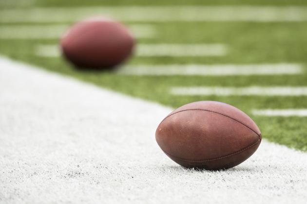 ORCHARD PARK, NY - NOVEMBER 27: American footballs rest on the sideline before the game between the Buffalo Bills and the Jacksonville Jaguars on November 27, 2016 at New Era Field in Orchard Park, New York. Buffalo defeats Jacksonville 28-21. (Photo by Brett Carlsen/Getty Images) *** Local Caption ***