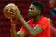 HOUSTON, TX - DECEMBER 07: Clint Capela #15 of the Houston Rockets warms up before playing the Los Angeles Lakers at Toyota Center on December 7, 2016 in Houston, Texas. NOTE TO USER: User expressly acknowledges and agrees that, by downloading and/or using this photograph, user is consenting to the terms and conditions of the Getty Images License Agreement. (Photo by Bob Levey/Getty Images)