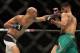 BJ Penn connects on one of the few punches he landed on Yair Rodriguez at UFC Fight Night on Sunday.