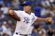KANSAS CITY, MO - SEPTEMBER 13: Starting pitcher Danny Duffy #41 of the Kansas City Royals pitches during the 1st inning of the game against the Oakland Athletics at Kauffman Stadium on September 13, 2016 in Kansas City, Missouri. (Photo by Jamie Squire/Getty Images)