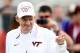 SHREVEPORT, LA - DECEMBER 26: Head coach Frank Beamer of the Virginia Tech Hokies takes the field for pregame warmups prior to the Camping World Independence Bowl against the Tulsa Golden Hurricane on December 26, 2015 in Shreveport, Louisiana. (Photo by Stacy Revere/Getty Images)