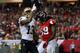 ATLANTA, GA - JANUARY 01: Michael Thomas #13 of the New Orleans Saints celebrates a touchdown during the second half against the Atlanta Falcons at the Georgia Dome on January 1, 2017 in Atlanta, Georgia. (Photo by Kevin C. Cox/Getty Images)