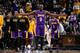 BROOKLYN, NY - December 14: Luol Deng #9 of the Los Angeles Lakers reacts during a game between the Los Angeles Lakers and the Brooklyn Nets on December 14, 2016 at Barclays Center in Brooklyn, NY. NOTE TO USER: User expressly acknowledges and agrees that, by downloading and/or using this Photograph, user is consenting to the terms and conditions of the Getty Images License Agreement. Mandatory Copyright Notice: Copyright 2016 NBAE (Photo by Nathaniel S. Butler/NBAE via Getty Images)