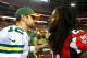 ATLANTA, GA - OCTOBER 30: Aaron Rodgers #12 of the Green Bay Packers hugs Desmond Trufant #21 of the Atlanta Falcons after their 33-32 loss at Georgia Dome on October 30, 2016 in Atlanta, Georgia. (Photo by Kevin C. Cox/Getty Images)
