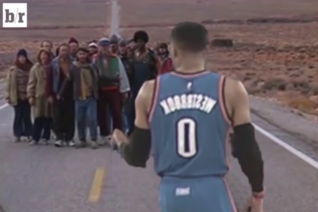 Russell Westbrook Walks Around World Without Traveling Violation