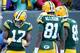 GREEN BAY, WI - DECEMBER 24: Davante Adams #17 of the Green Bay Packers celebrates with Geronimo Allison #81 and Jared Cook #89 after scoring a touchdown in the first quarter against the Minnesota Vikings at Lambeau Field on December 24, 2016 in Green Bay, Wisconsin. (Photo by Dylan Buell/Getty Images)