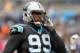 CHARLOTTE, NC - DECEMBER 11: Kawann Short #99 of the Carolina Panthers looks on after a play against the San Diego Chargers in the first quarter during the game at Bank of America Stadium on December 11, 2016 in Charlotte, North Carolina. (Photo by Grant Halverson/Getty Images)