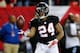 ATLANTA, GA - DECEMBER 18: Devonta Freeman #24 of the Atlanta Falcons celebrates a touchdown during the first half against the San Francisco 49ers at the Georgia Dome on December 18, 2016 in Atlanta, Georgia. (Photo by Kevin C. Cox/Getty Images)