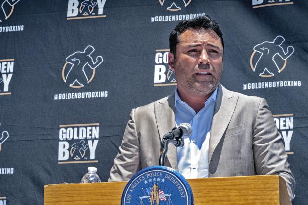LOS ANGELES, CA - JUNE 30: Oscar De La Hoya at the LA Fight Club Press Conference on June 30, 2016 in Los Angeles, California.  (Photo by Renard Garr/Getty Images)