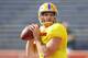 North squad quarterback C.J. Beathard of Iowa (15) practices for Saturday's Senior Bowl college football game in Mobile, Ala., Wednesday, Jan. 25, 2017. (AP Photo/Brynn Anderson)