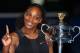 MELBOURNE, AUSTRALIA - JANUARY 28: Serena Williams poses with the Daphne Akhurst Trophy after winning the Women's Singles Final against Venus Williams of the United States on day 13 of the 2017 Australian Open at Melbourne Park on January 28, 2017 in Melbourne, Australia. (Photo by Scott Barbour/Getty Images)